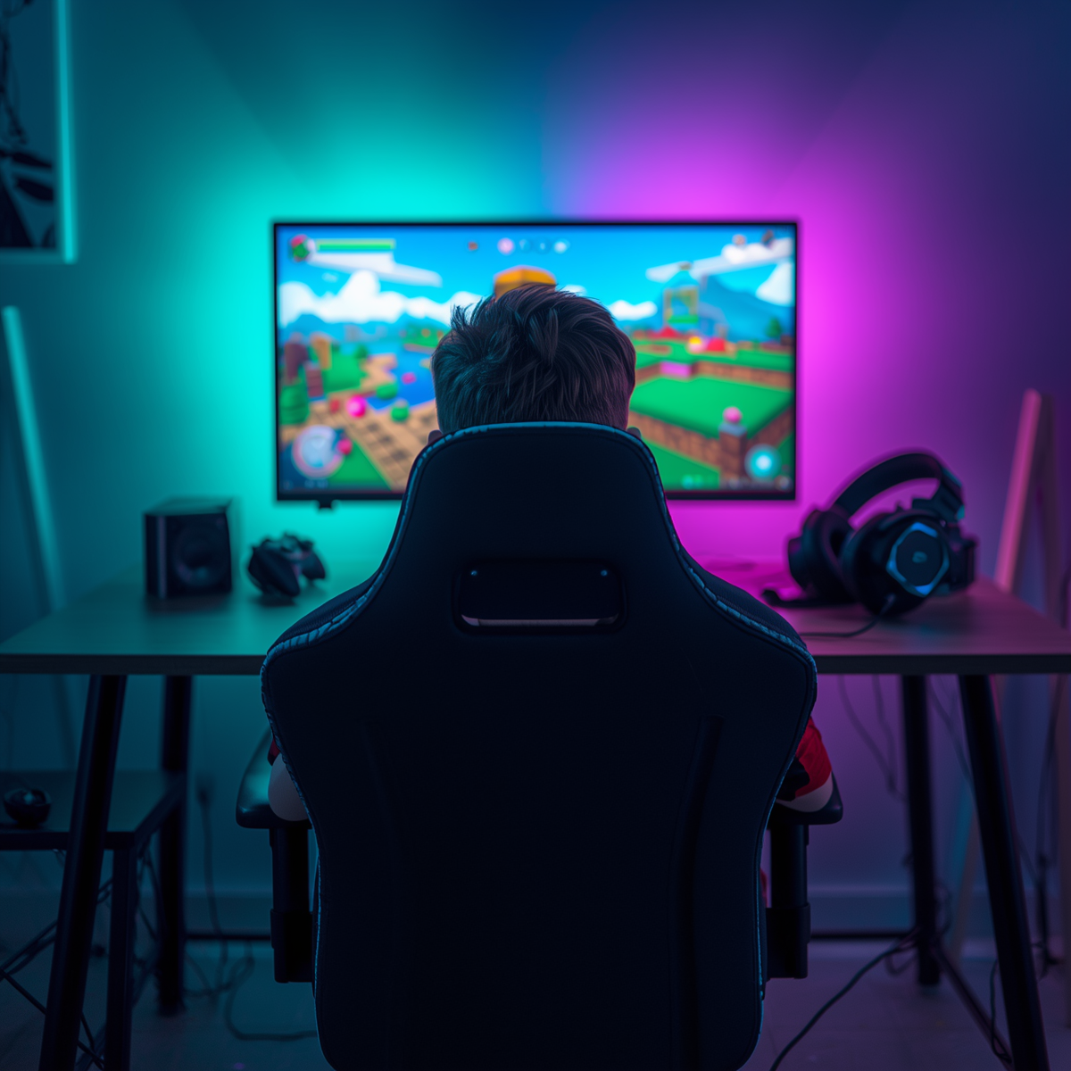 Online gaming safety illustration