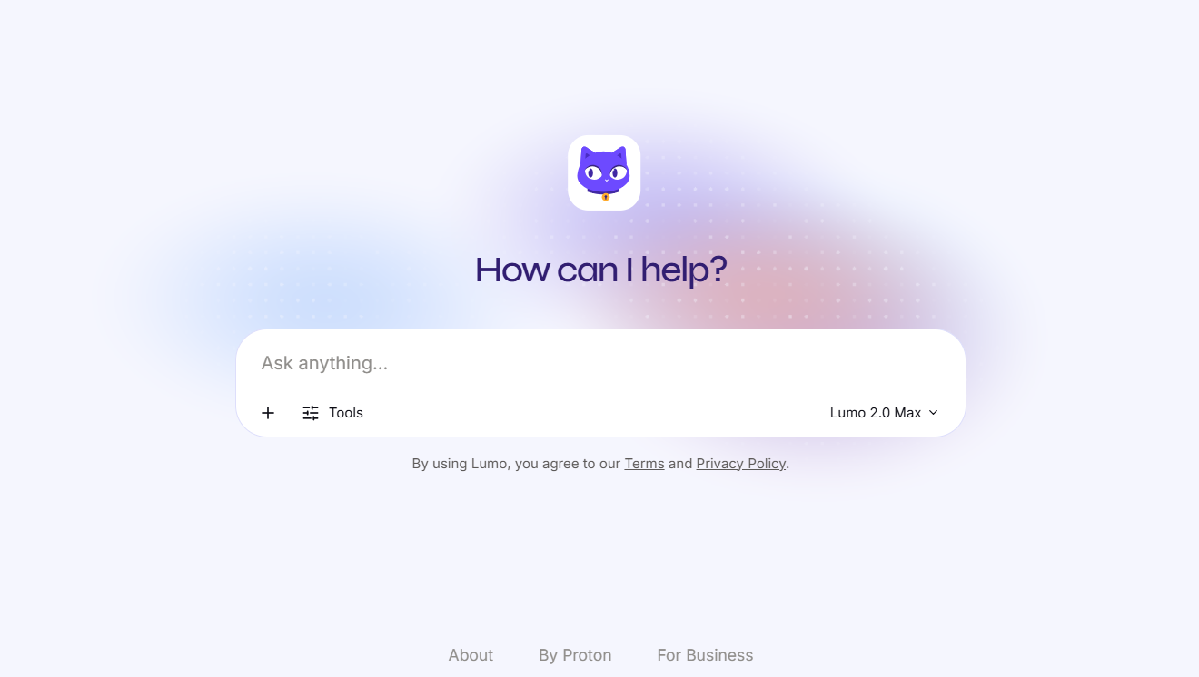Proton Lumo AI chatbot interface