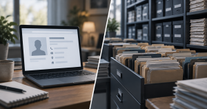 Comparison between a personal profile search and a larger data broker archive